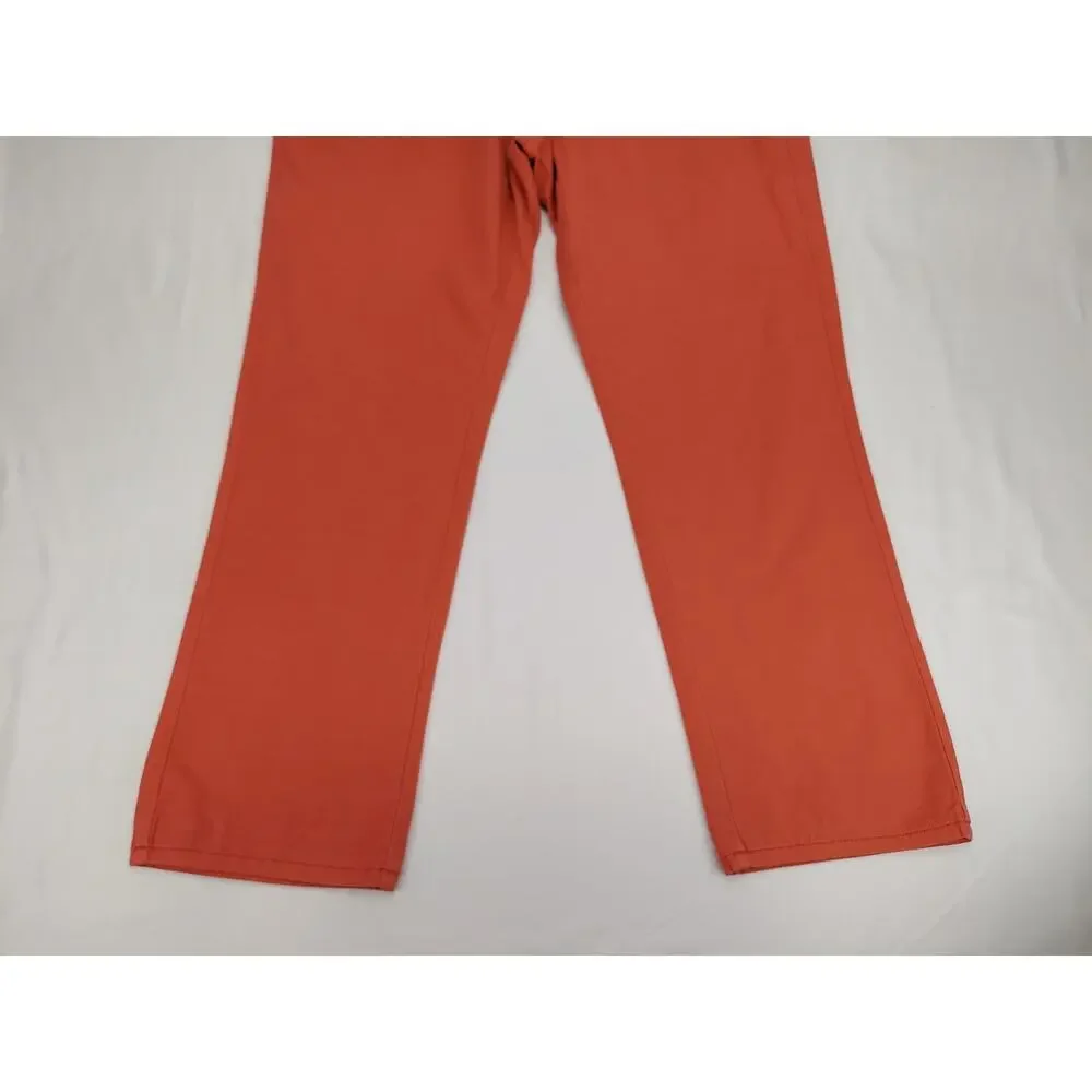 Peter Millar Mens Vintage Canvas 5-Pocket Salmon Chino Golf Pant Ms19B86 36x28